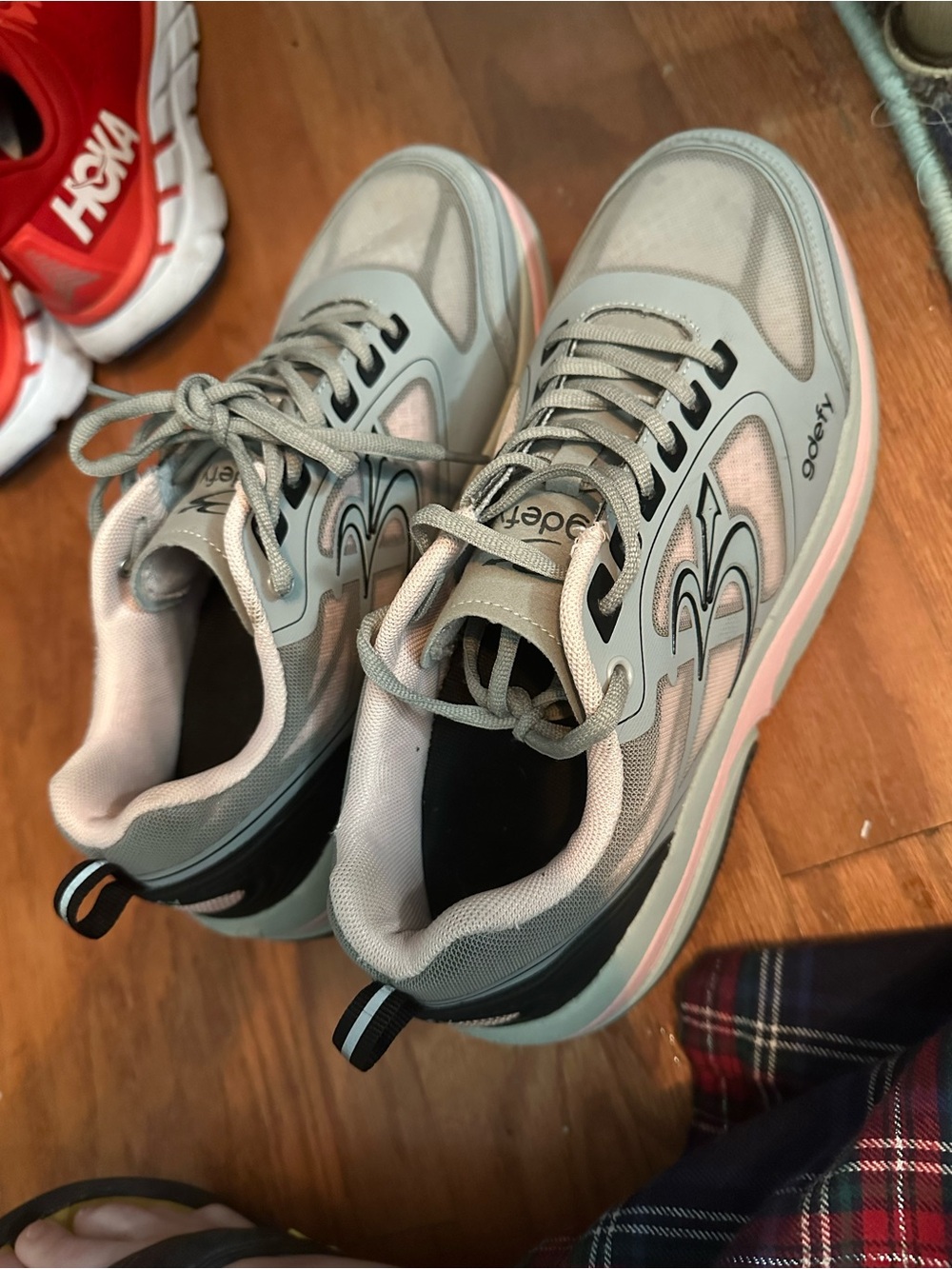 Gravity Defyer G-DEFY Ion Shoes - Gray Pink - Women's 10.5 Extra Wide XW